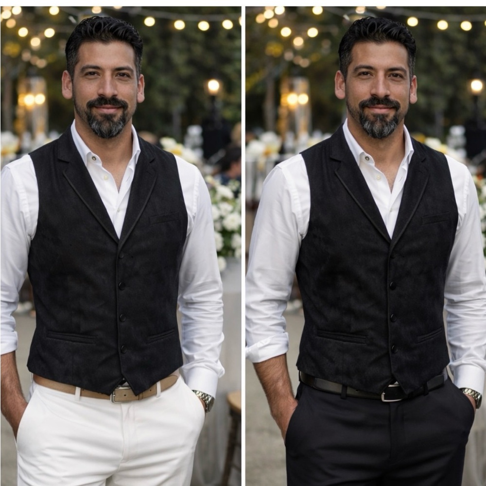 Black Button-Up Men’s Vest